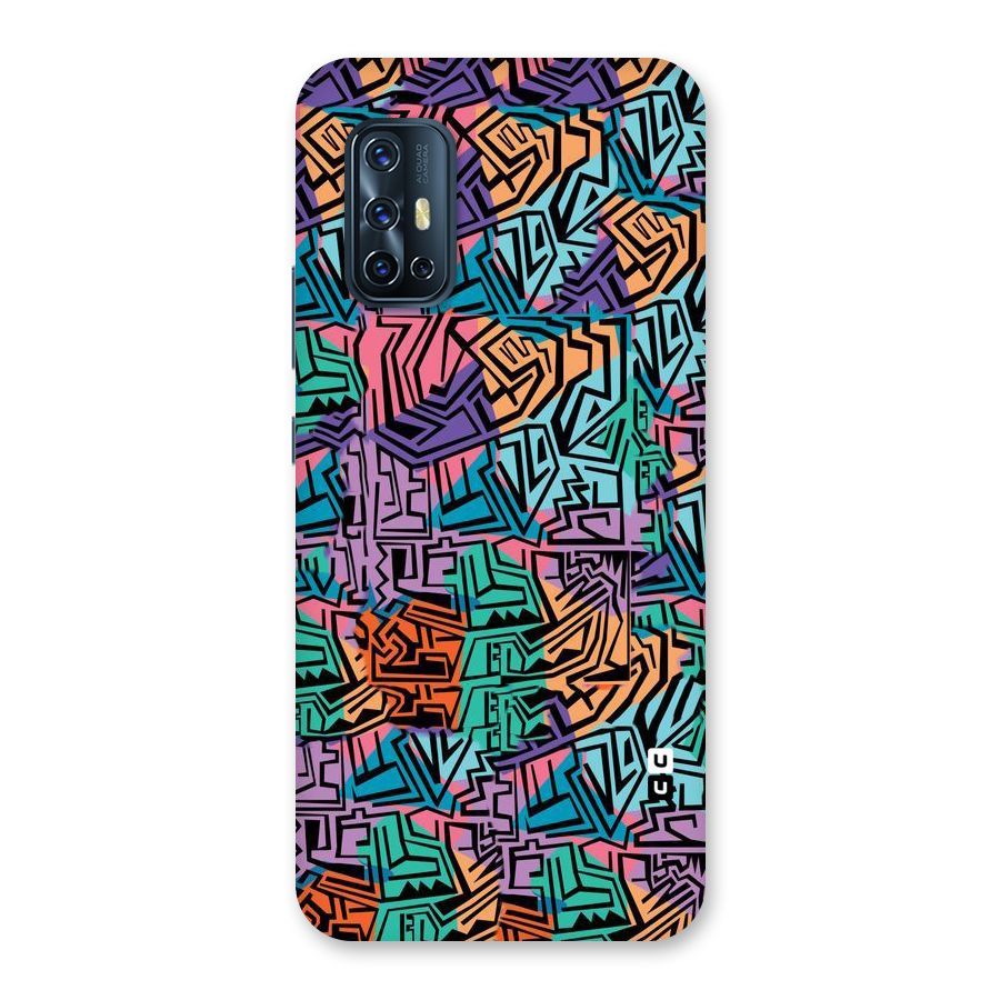 Abstract Lining Colors Back Case for Vivo V17