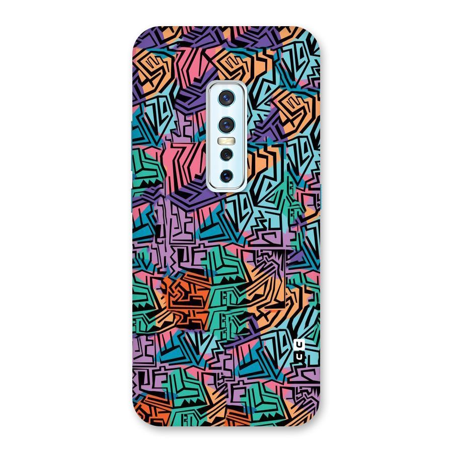 Abstract Lining Colors Back Case for Vivo V17 Pro