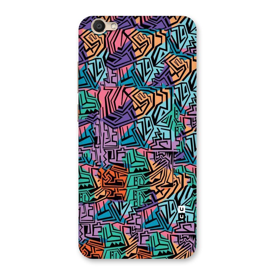Abstract Lining Colors Back Case for Vivo V5