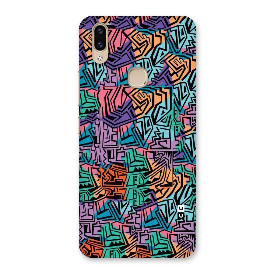 Abstract Lining Colors Back Case for Vivo V9 Youth