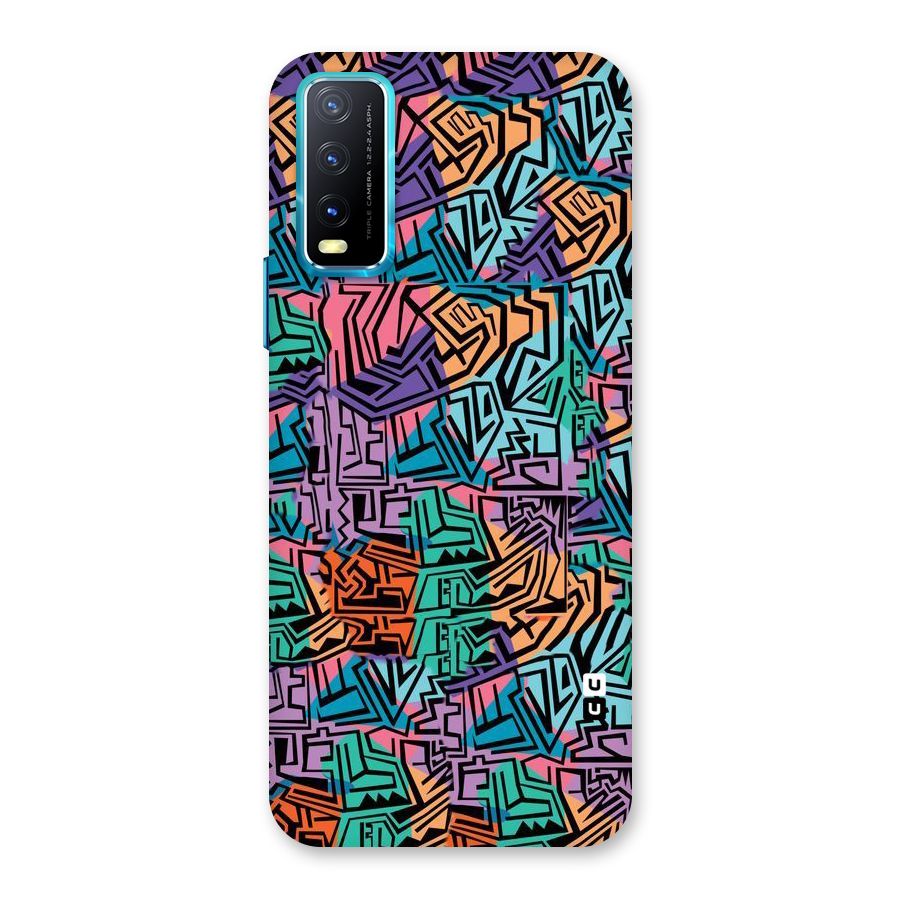 Abstract Lining Colors Back Case for Vivo Y20G