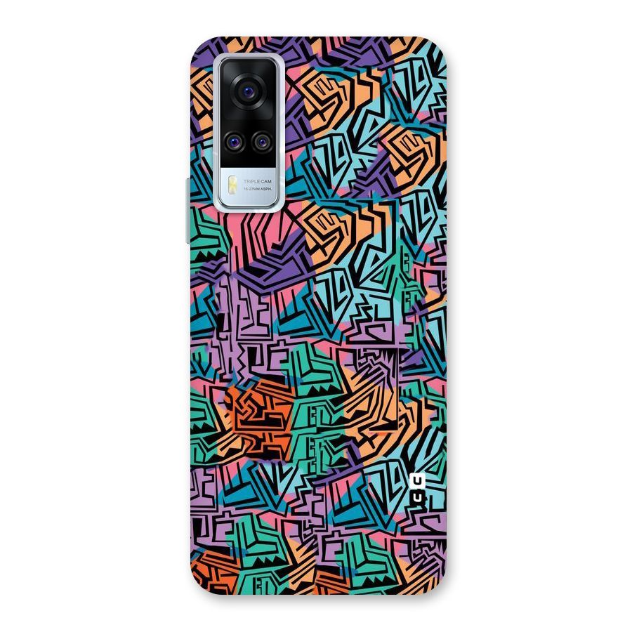 Abstract Lining Colors Back Case for Vivo Y31