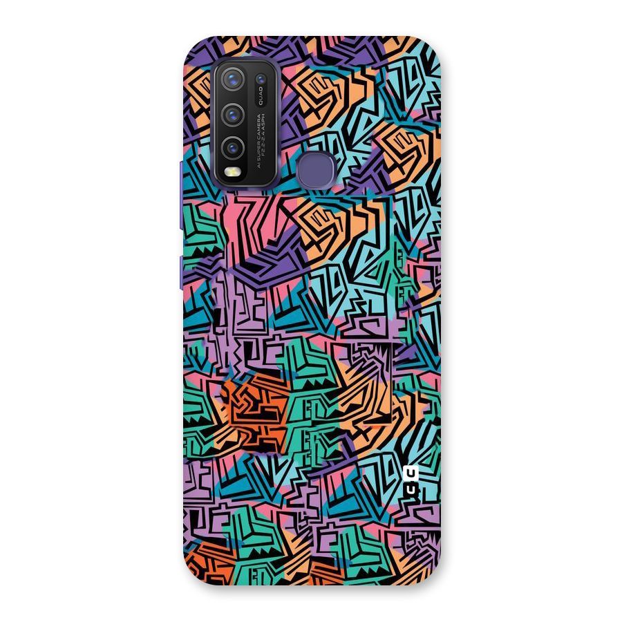 Abstract Lining Colors Back Case for Vivo Y50