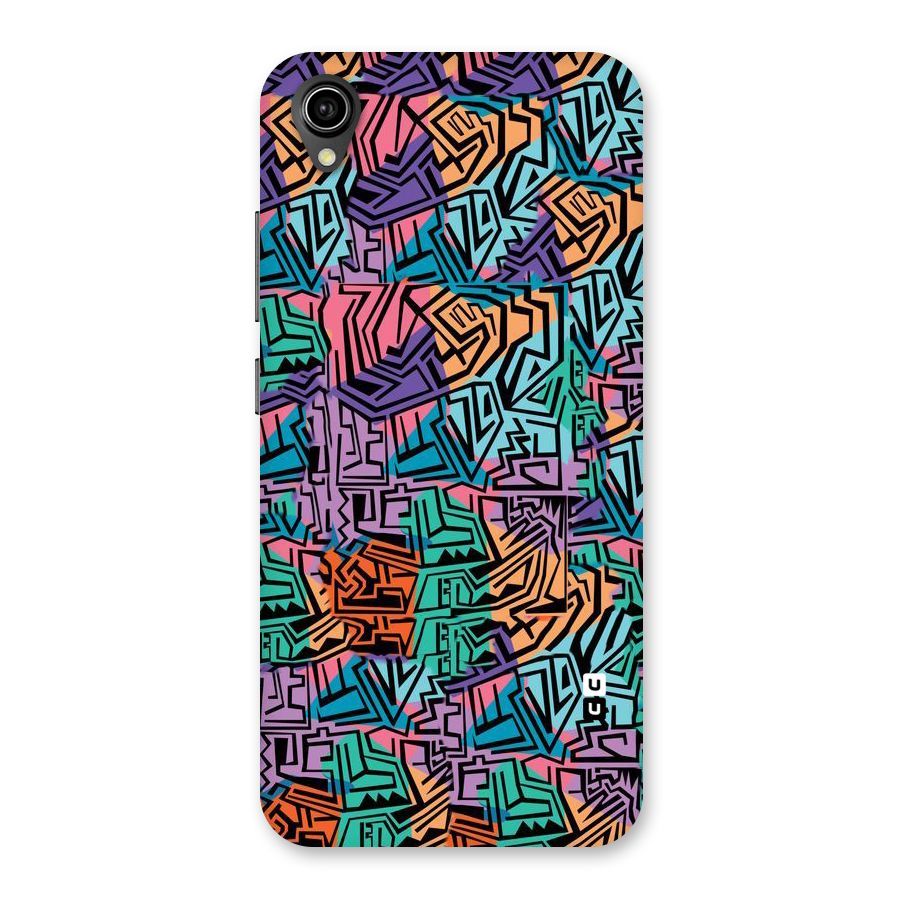Abstract Lining Colors Back Case for Vivo Y90