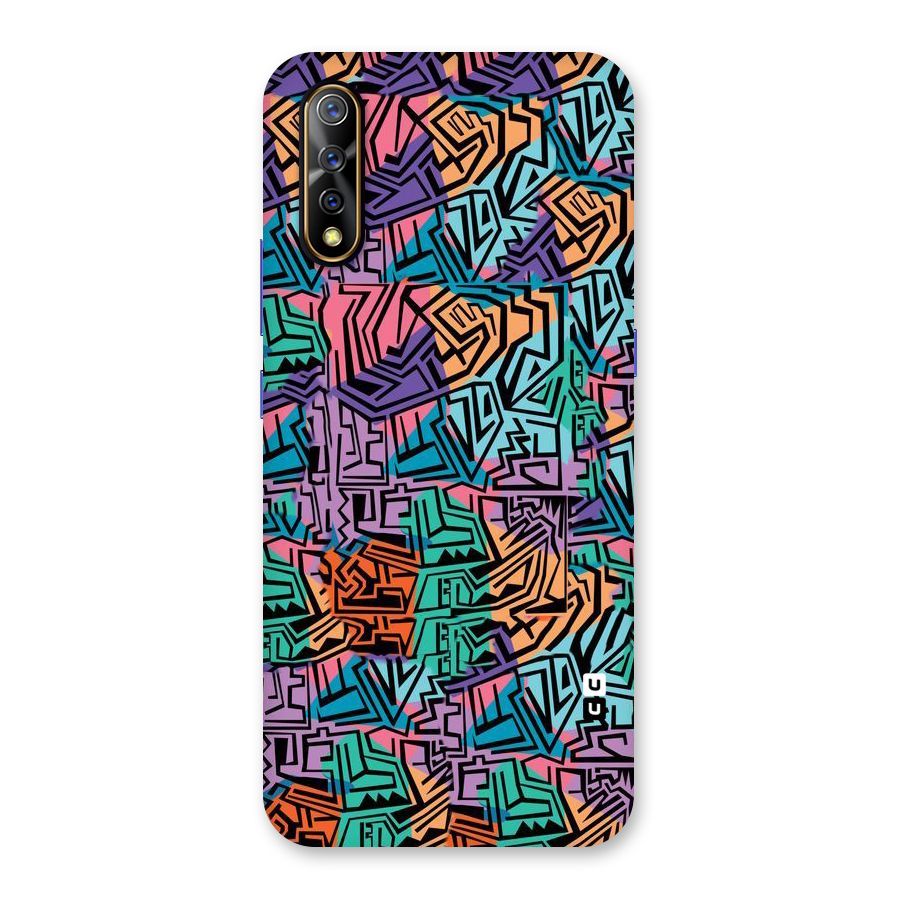 Abstract Lining Colors Back Case for Vivo Z1x