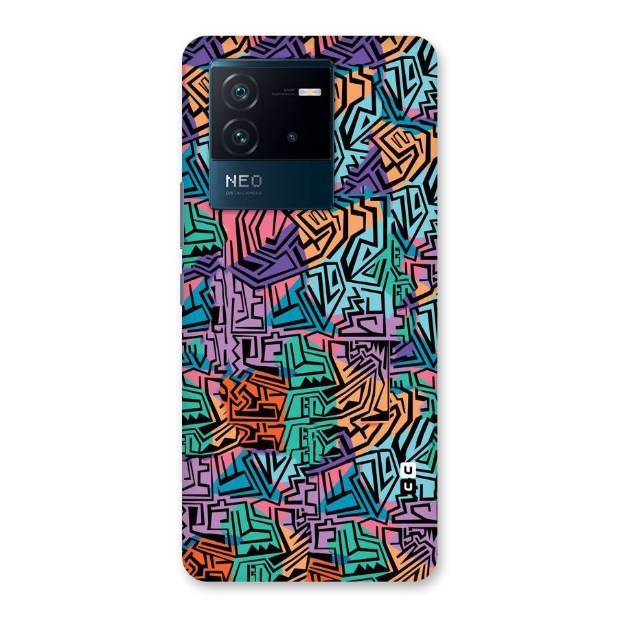 Abstract Lining Colors Back Case for Vivo iQOO Neo 6 5G