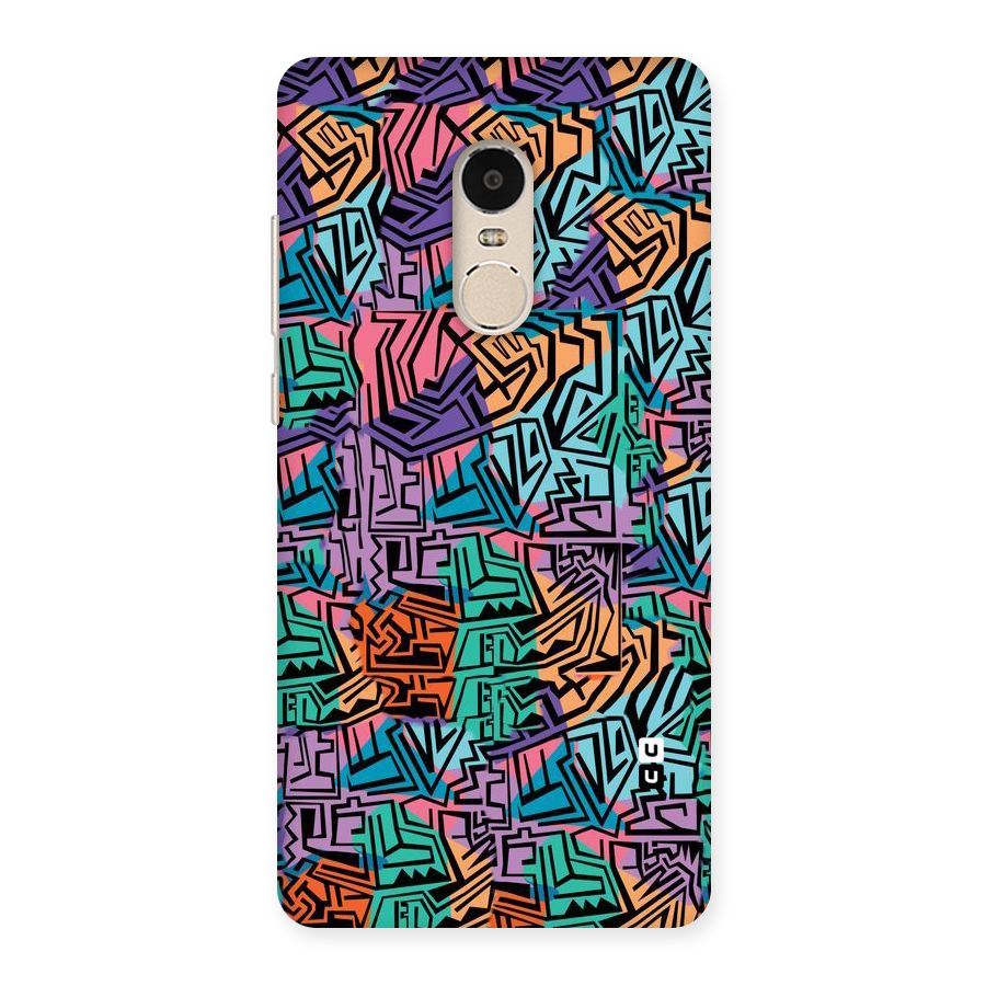 Abstract Lining Colors Back Case for Xiaomi Redmi Note 4