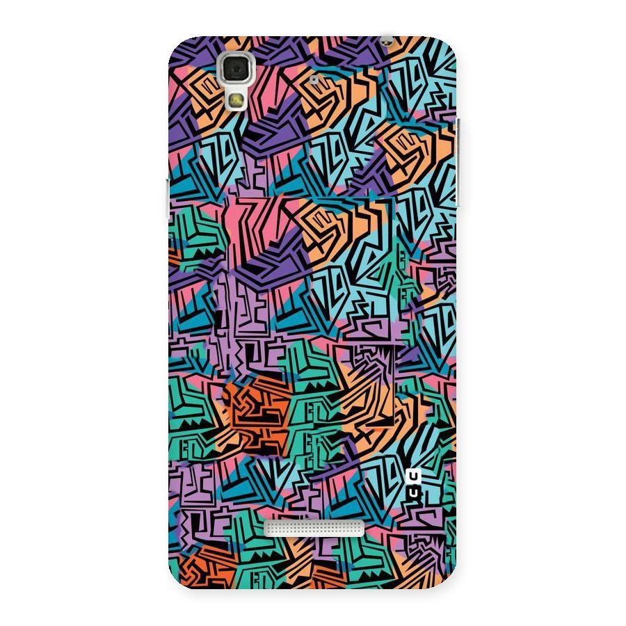 Abstract Lining Colors Back Case for Yu Yureka