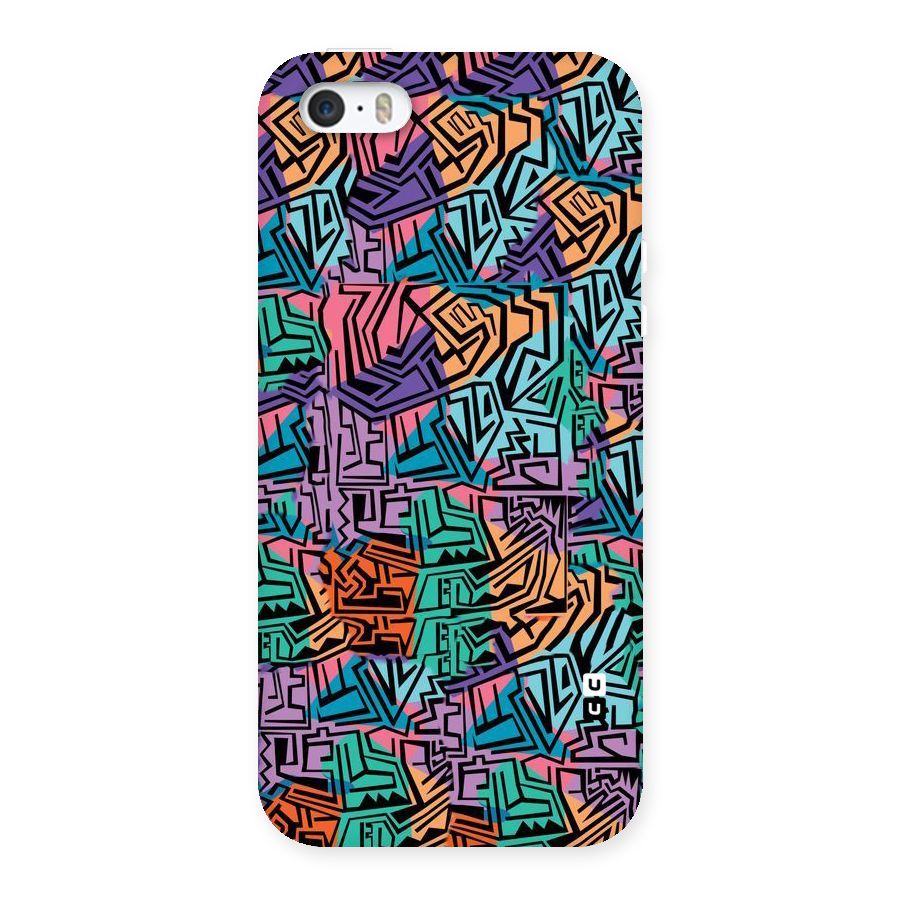 Abstract Lining Colors Back Case for iPhone 5 5S