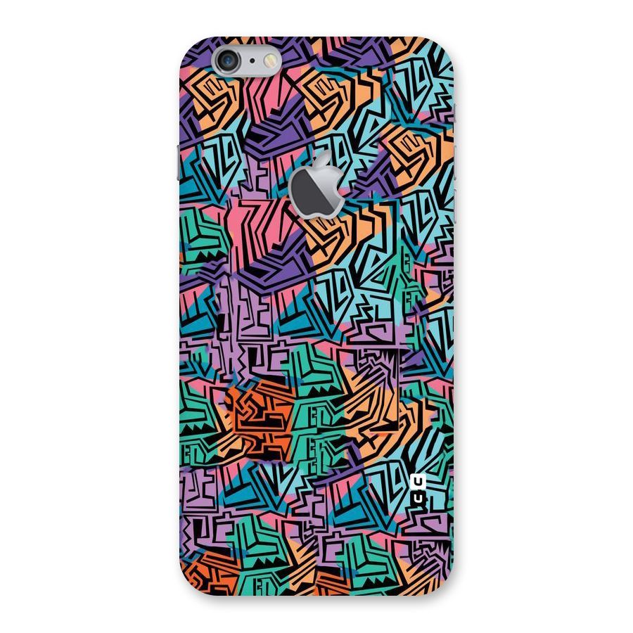 Abstract Lining Colors Back Case for iPhone 6 Plus 6S Plus Logo Cut