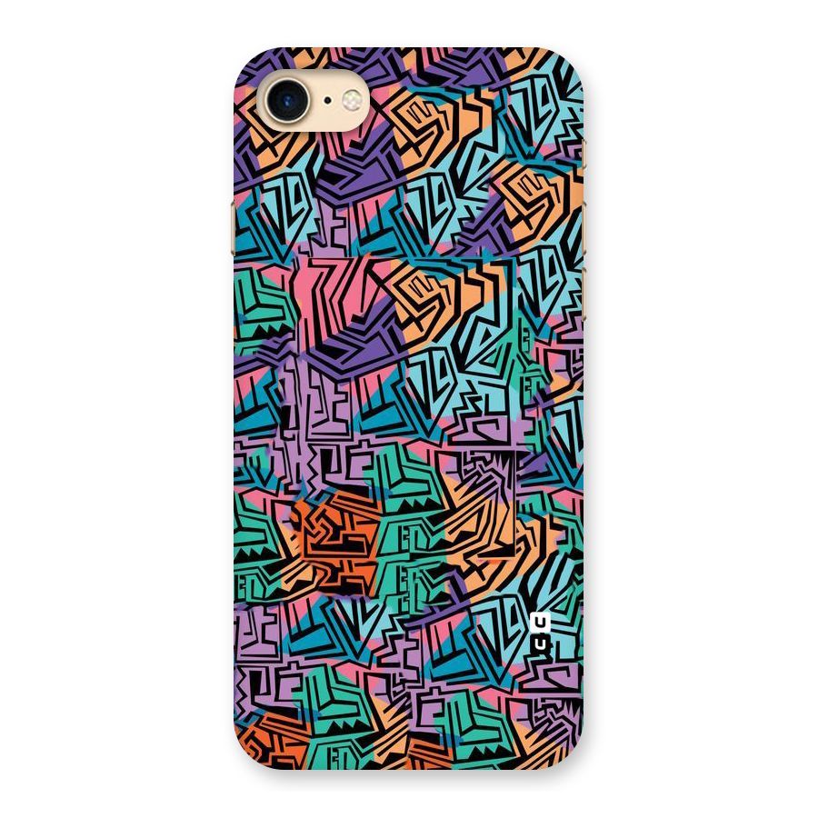 Abstract Lining Colors Back Case for iPhone 7