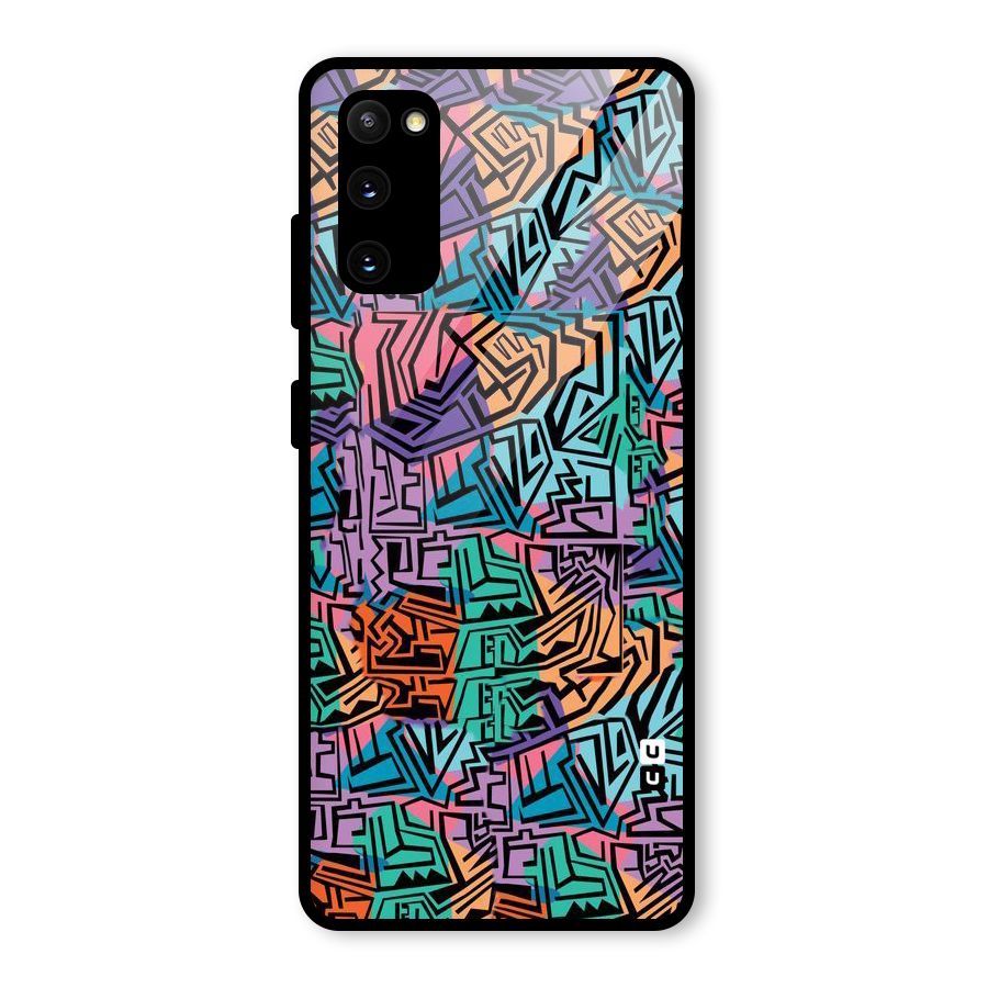 Abstract Lining Colors Glass Back Case for Galaxy S20 FE