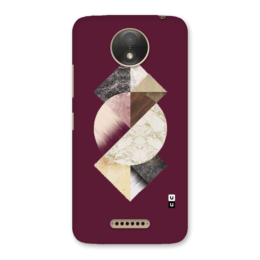 Abstract Marble Pattern Back Case for Moto C Plus