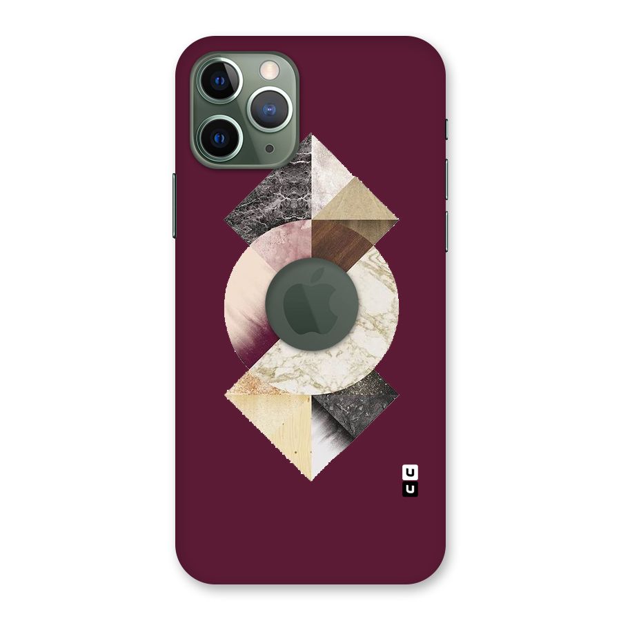 Abstract Marble Pattern Back Case for iPhone 11 Pro Logo  Cut