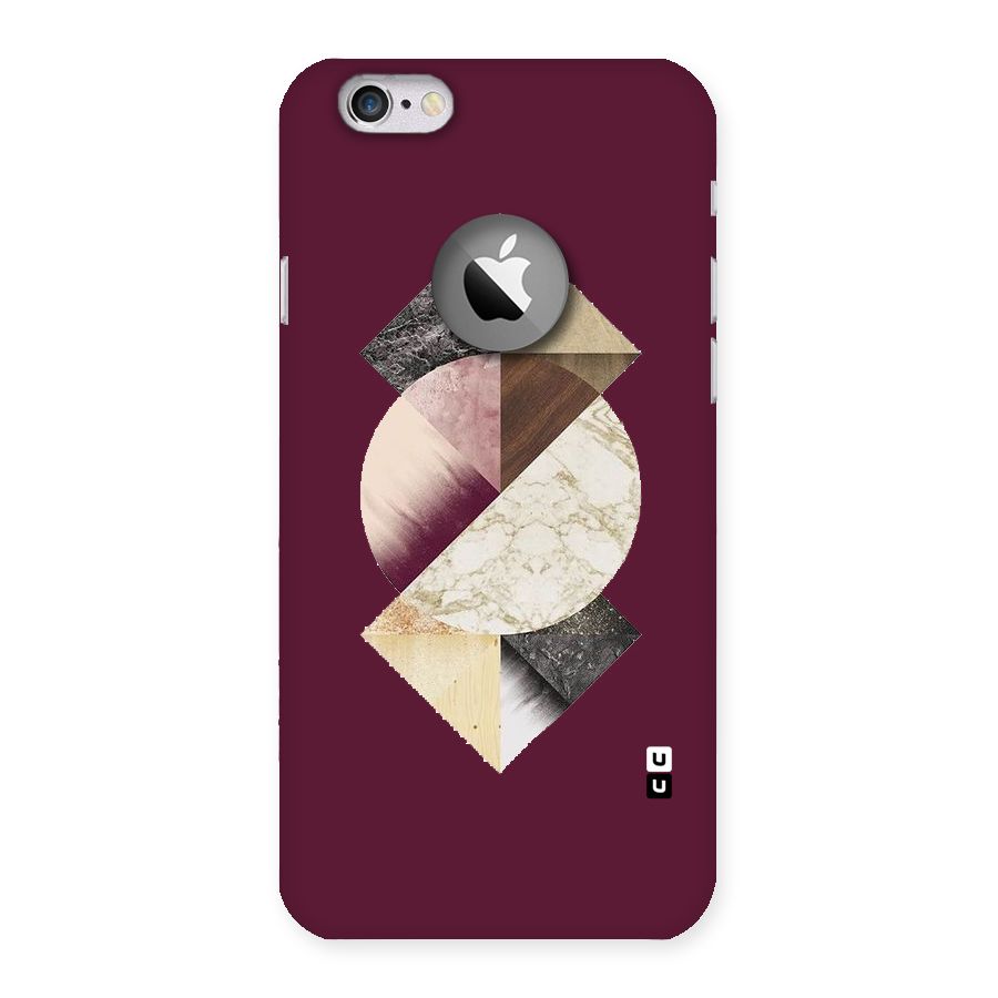 Abstract Marble Pattern Back Case for iPhone 6 Logo Cut