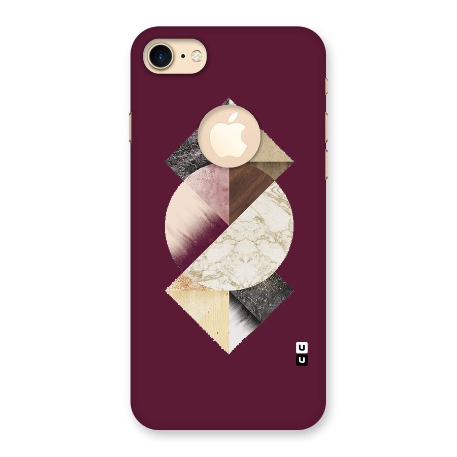 Abstract Marble Pattern Back Case for iPhone 8 Logo Cut