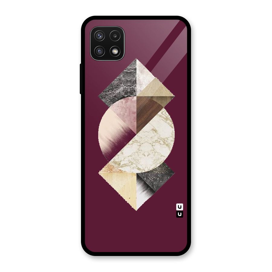Abstract Marble Pattern Glass Back Case for Galaxy A22 5G
