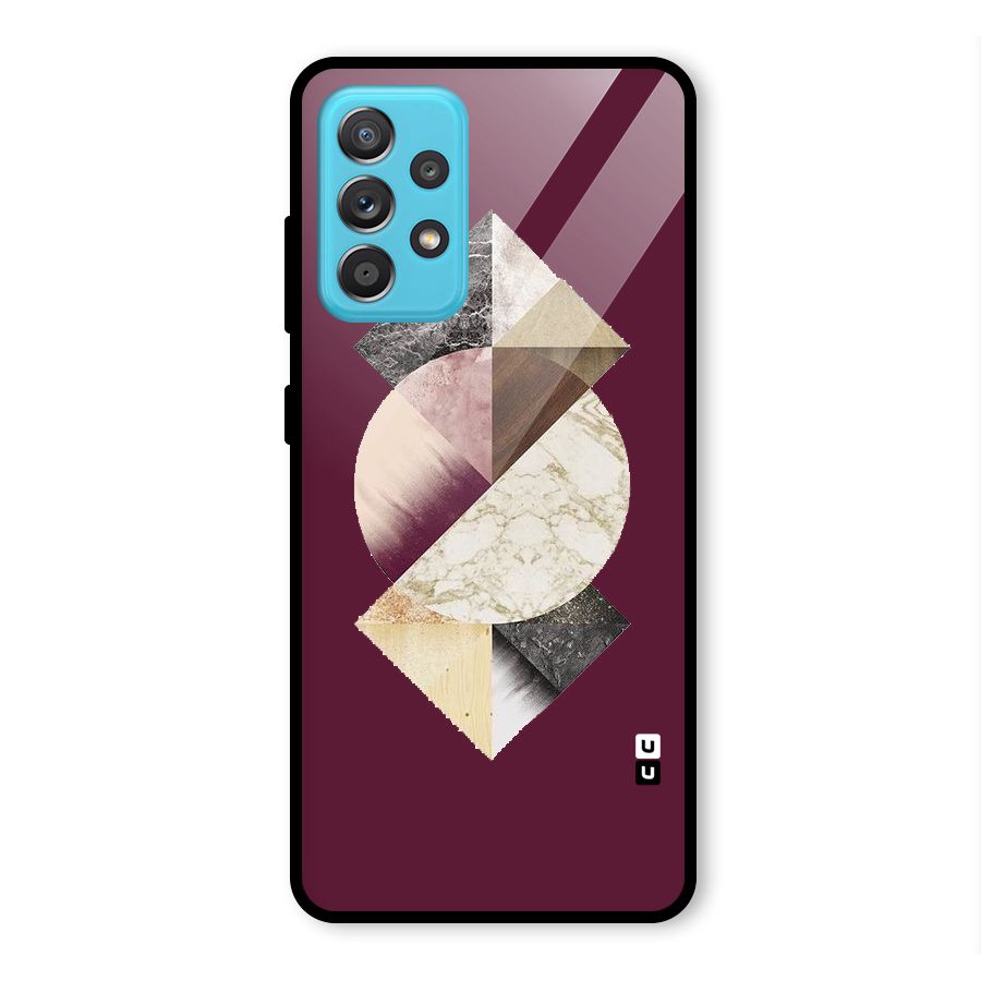 Abstract Marble Pattern Glass Back Case for Galaxy A52