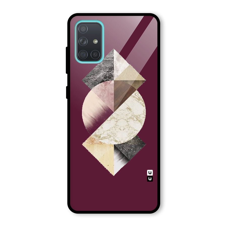 Abstract Marble Pattern Glass Back Case for Galaxy A71