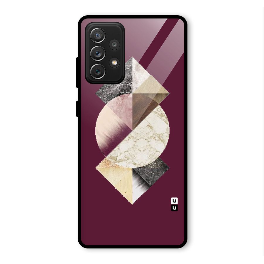 Abstract Marble Pattern Glass Back Case for Galaxy A72