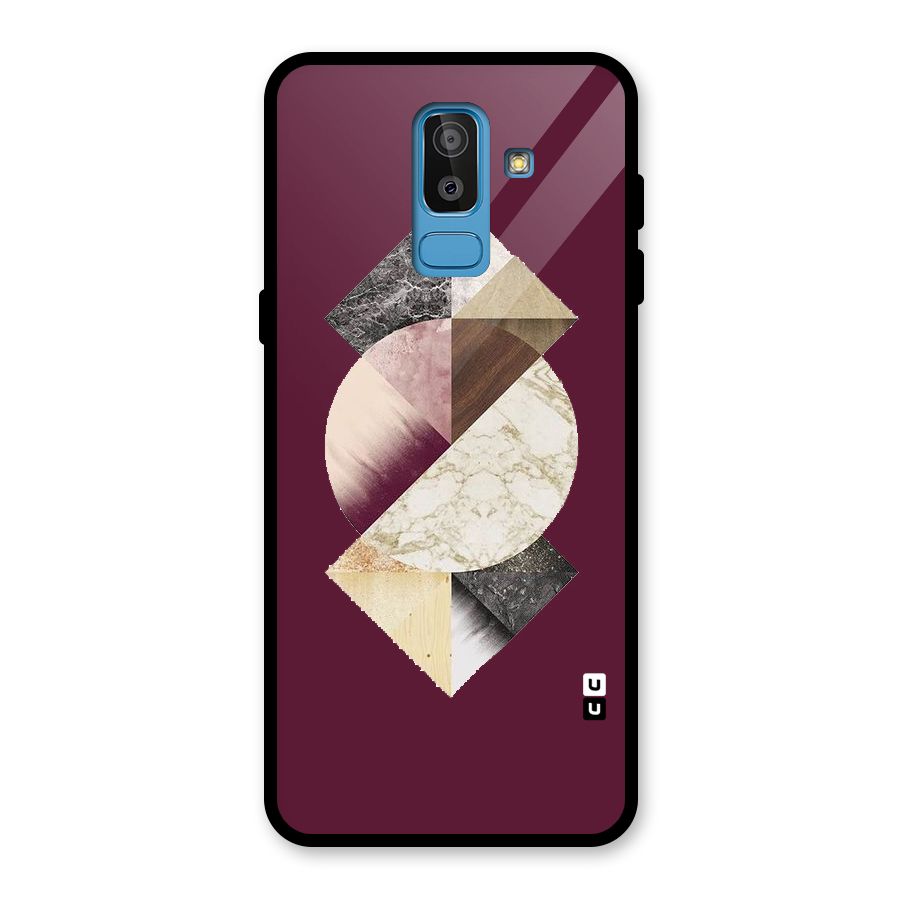 Abstract Marble Pattern Glass Back Case for Galaxy J8