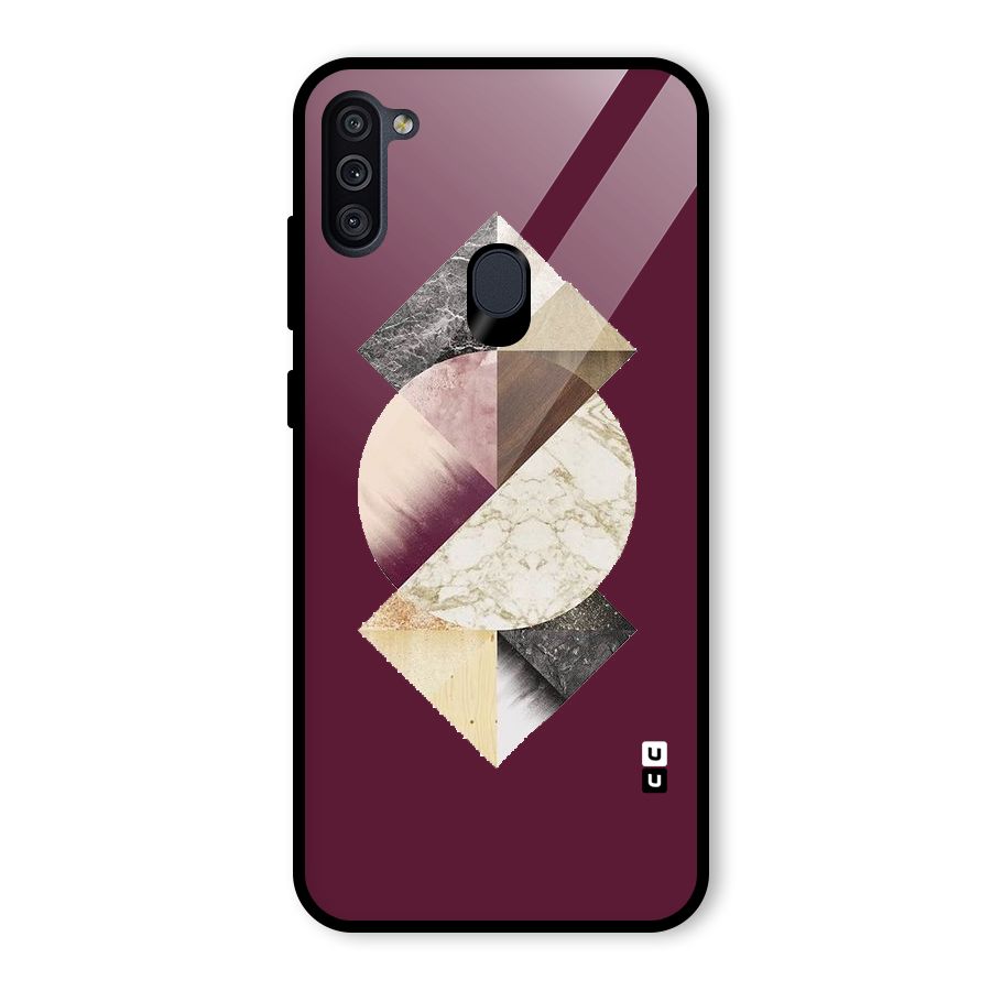 Abstract Marble Pattern Glass Back Case for Galaxy M11