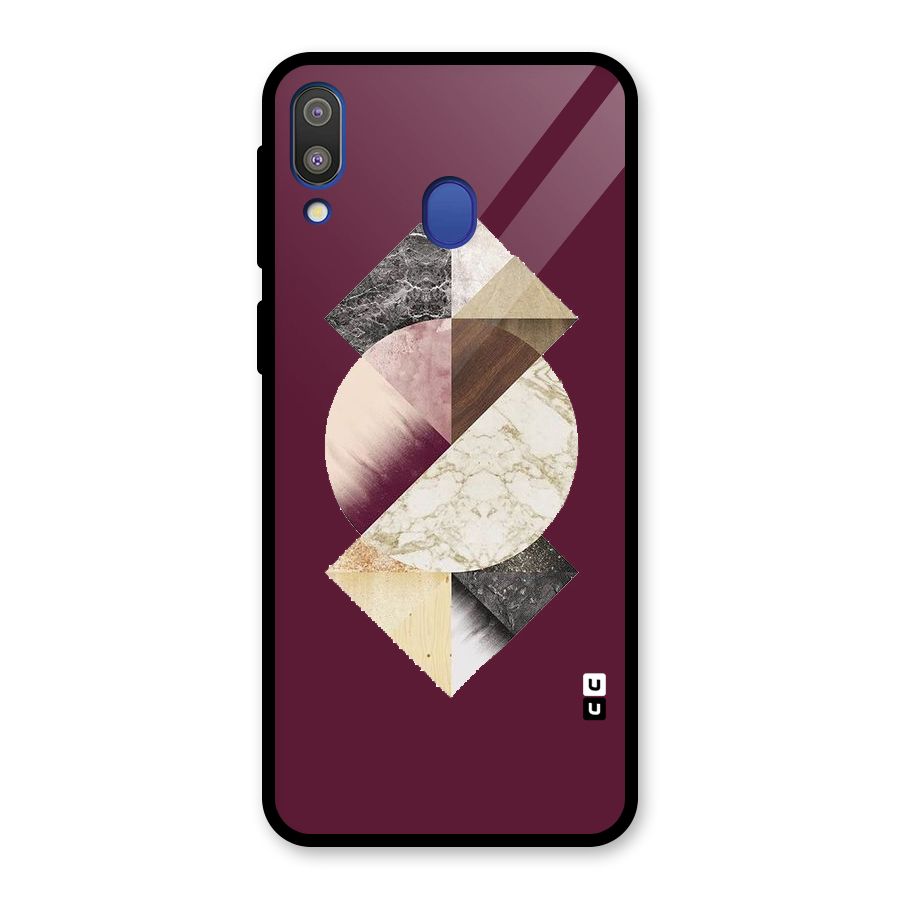 Abstract Marble Pattern Glass Back Case for Galaxy M20