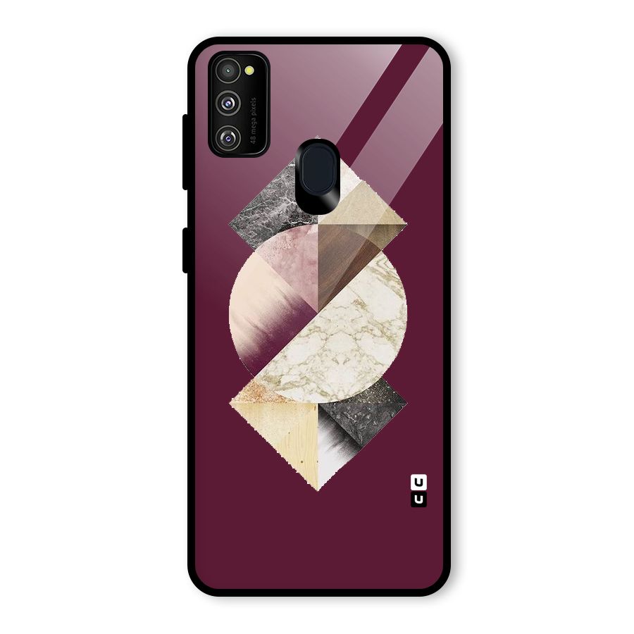 Abstract Marble Pattern Glass Back Case for Galaxy M30s