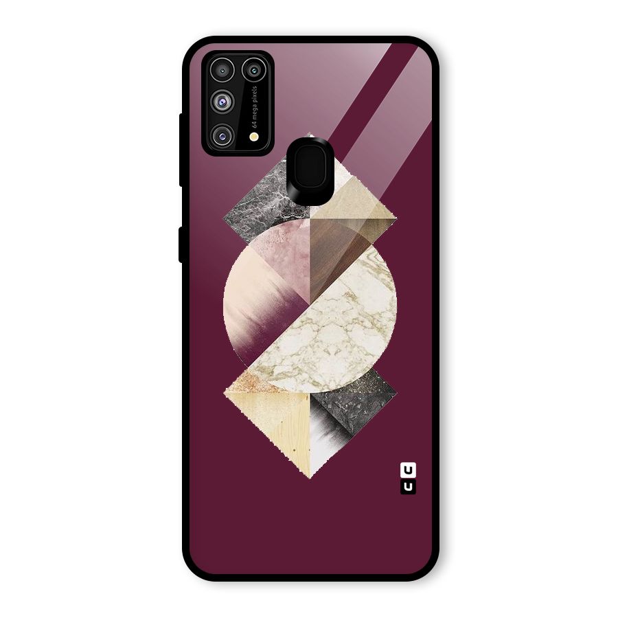Abstract Marble Pattern Glass Back Case for Galaxy M31