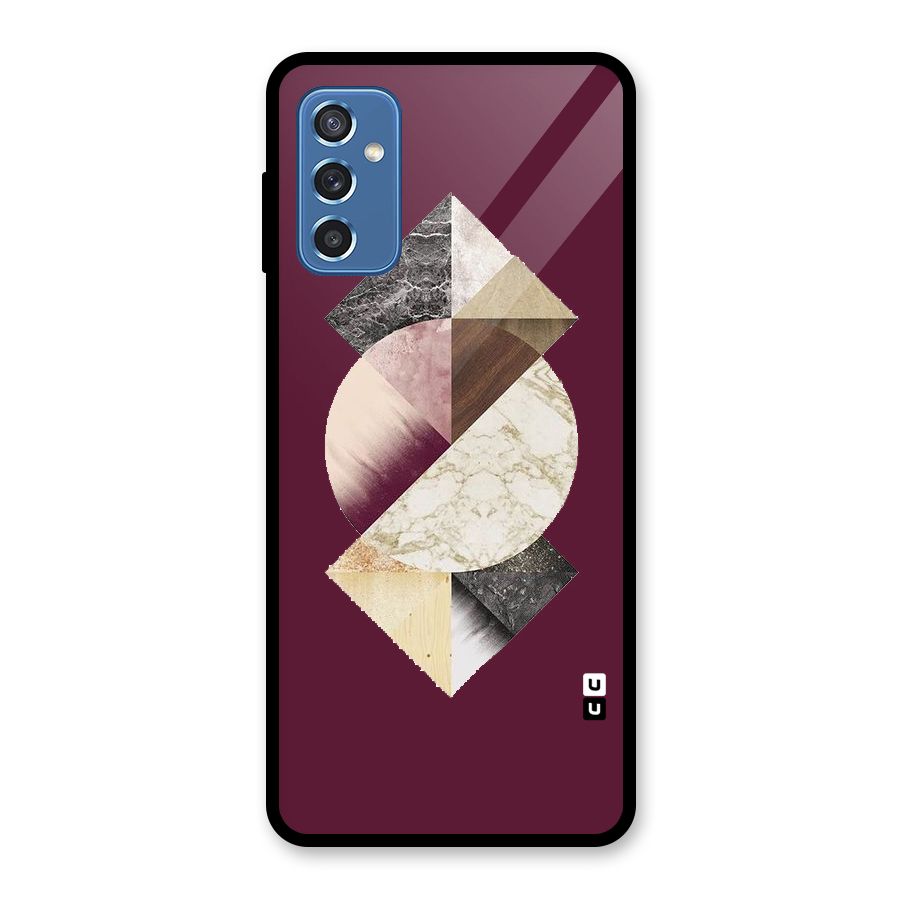 Abstract Marble Pattern Glass Back Case for Galaxy M52 5G