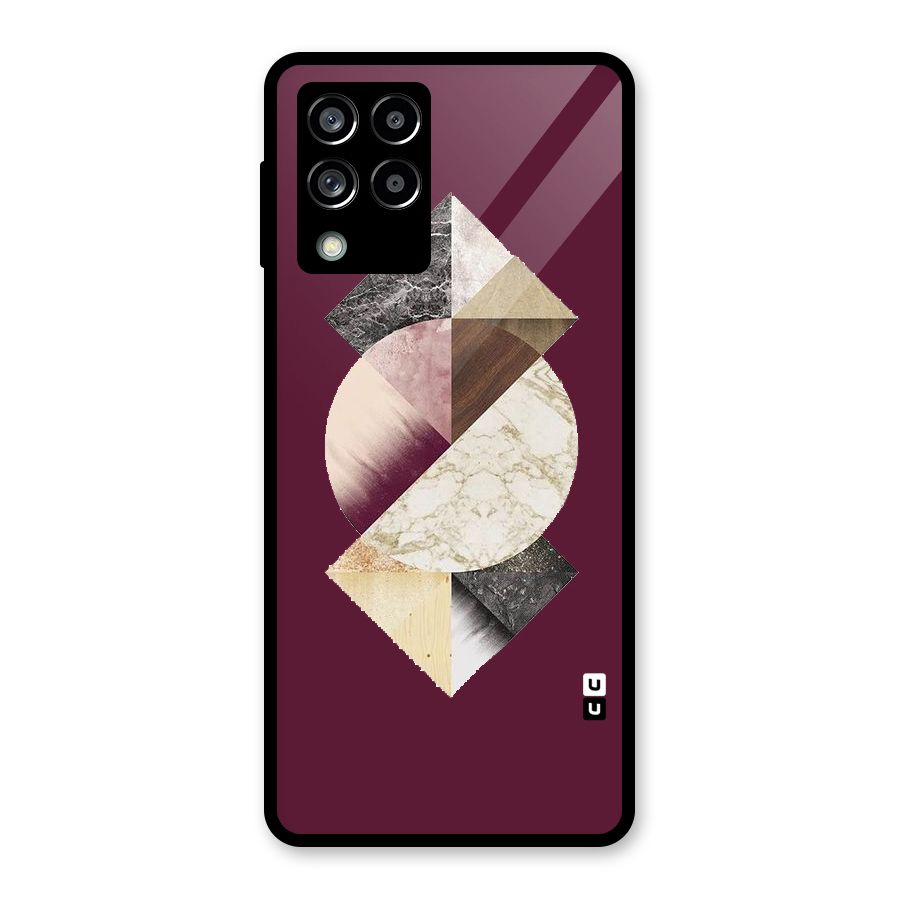 Abstract Marble Pattern Glass Back Case for Galaxy M53 5G