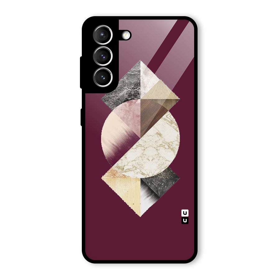 Abstract Marble Pattern Glass Back Case for Galaxy S21 5G