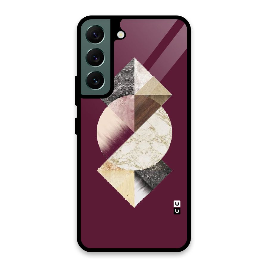 Abstract Marble Pattern Glass Back Case for Galaxy S22 5G