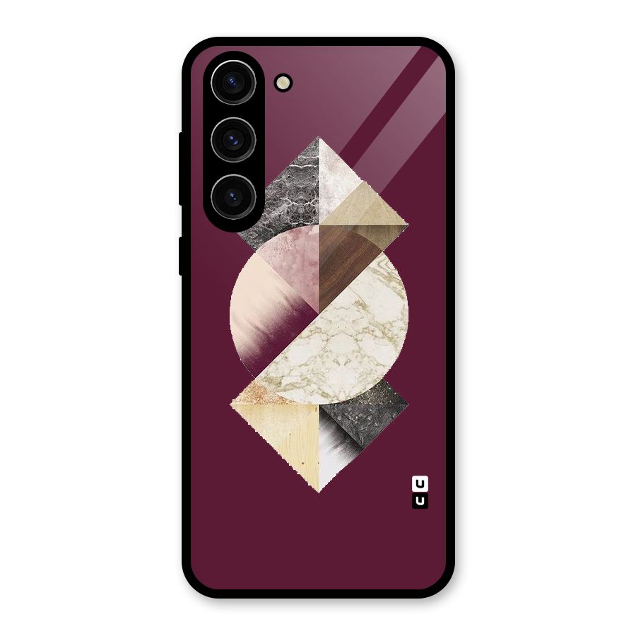 Abstract Marble Pattern Glass Back Case for Galaxy S23 Plus
