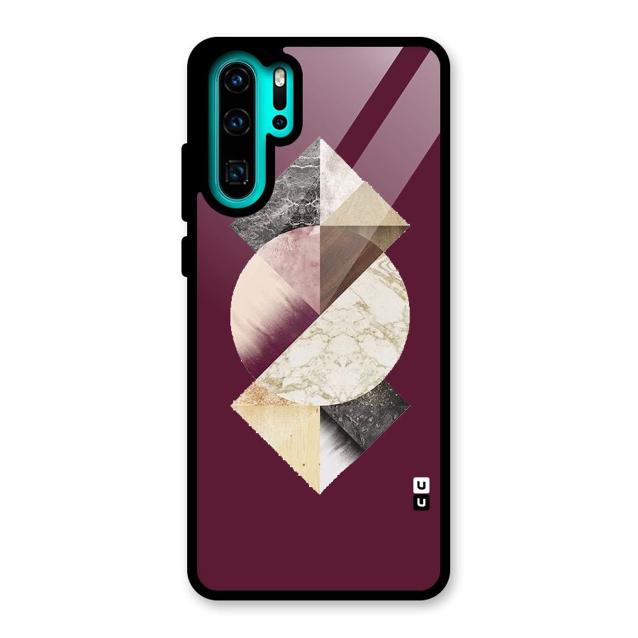 Abstract Marble Pattern Glass Back Case for Huawei P30 Pro