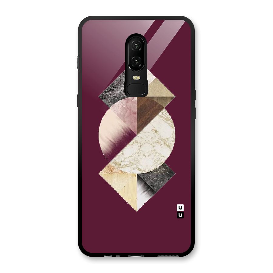 Abstract Marble Pattern Glass Back Case for OnePlus 6