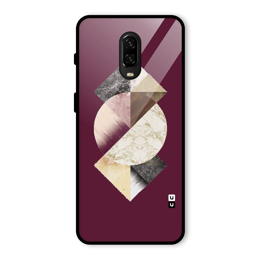 Abstract Marble Pattern Glass Back Case for OnePlus 6T