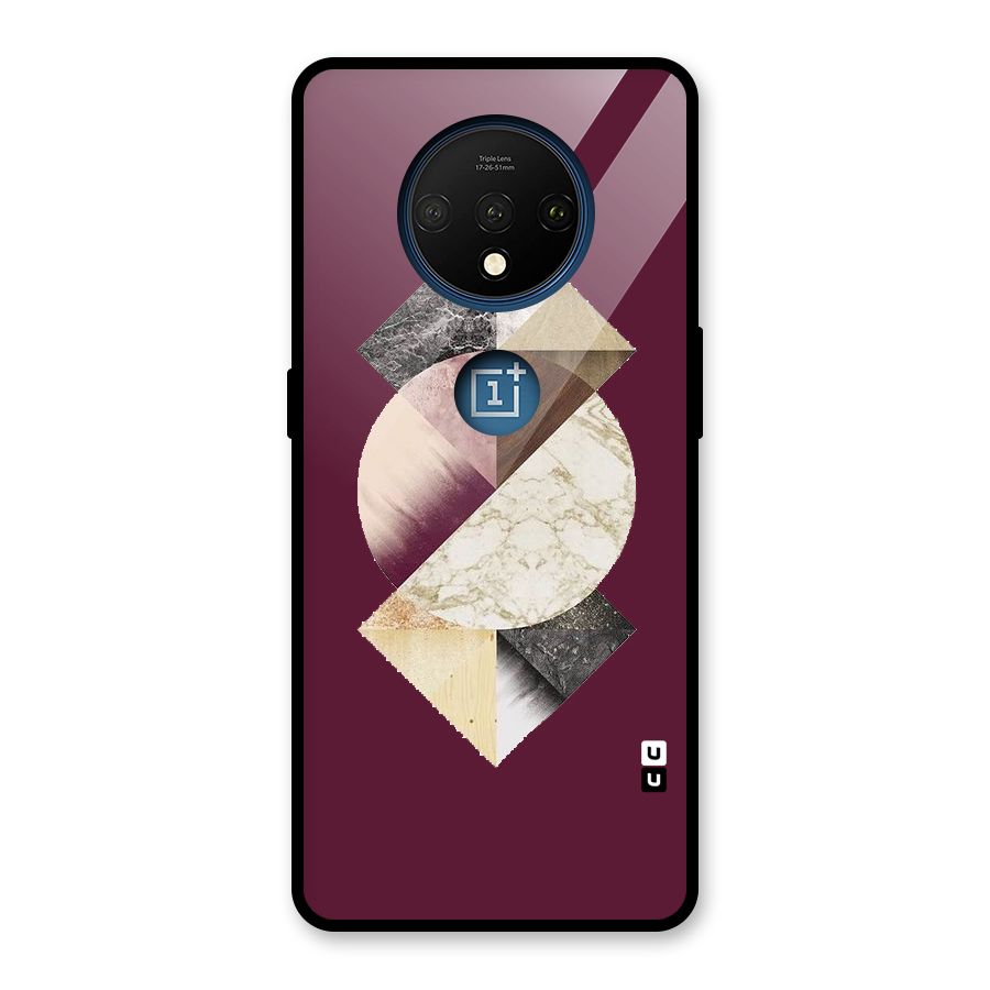 Abstract Marble Pattern Glass Back Case for OnePlus 7T