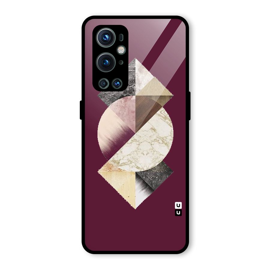 Abstract Marble Pattern Glass Back Case for OnePlus 9 Pro