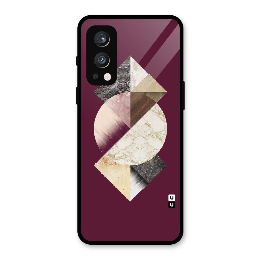 Abstract Marble Pattern Glass Back Case for OnePlus Nord 2 5G