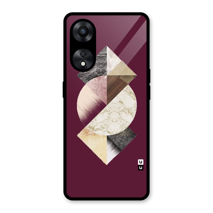 Abstract Marble Pattern Glass Back Case for Oppo A78