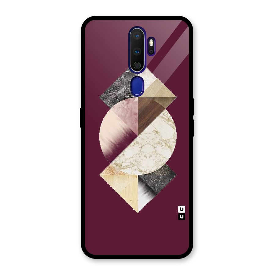 Abstract Marble Pattern Glass Back Case for Oppo A9 (2020)
