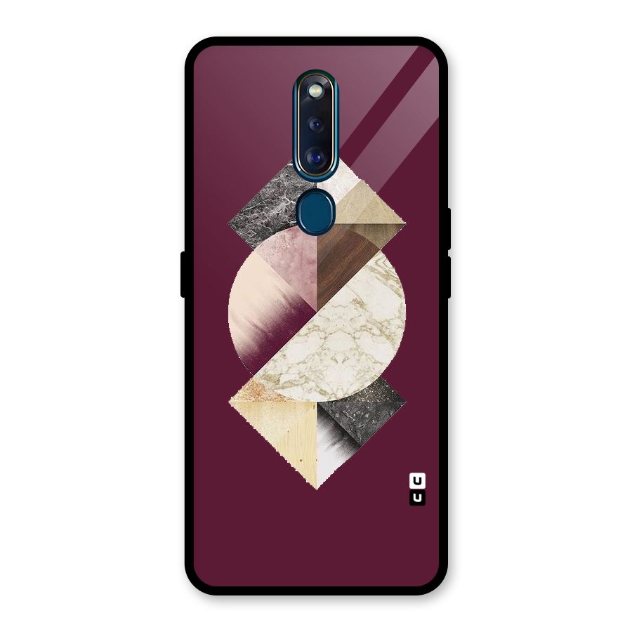 Abstract Marble Pattern Glass Back Case for Oppo F11 Pro