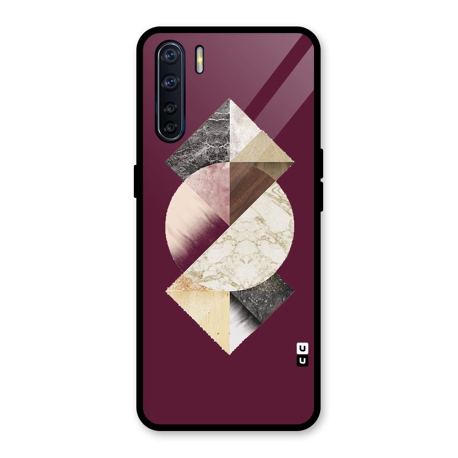 Abstract Marble Pattern Glass Back Case for Oppo F15