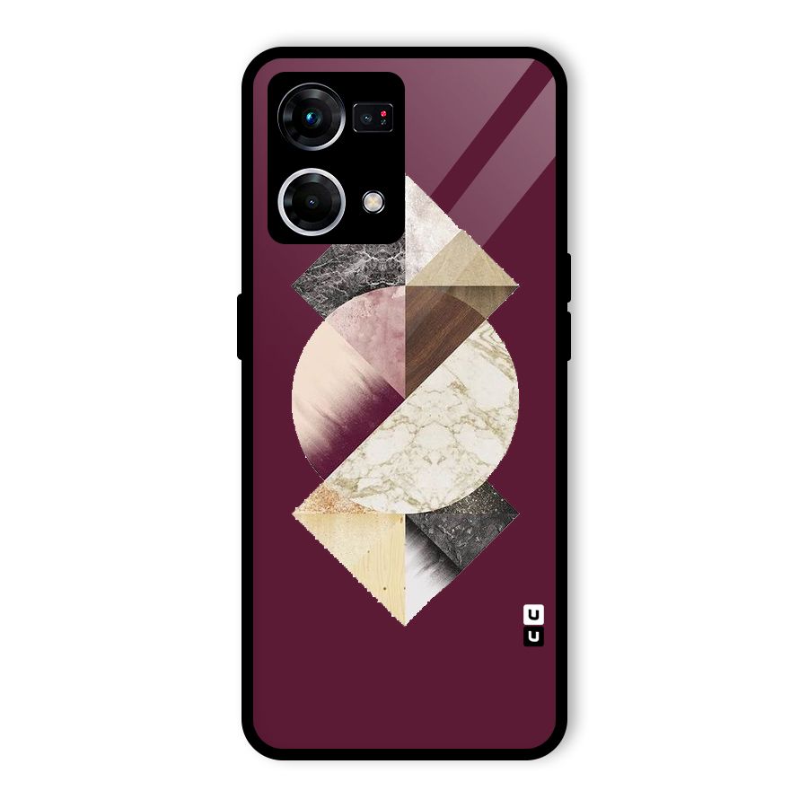 Abstract Marble Pattern Glass Back Case for Oppo F21s Pro 4G