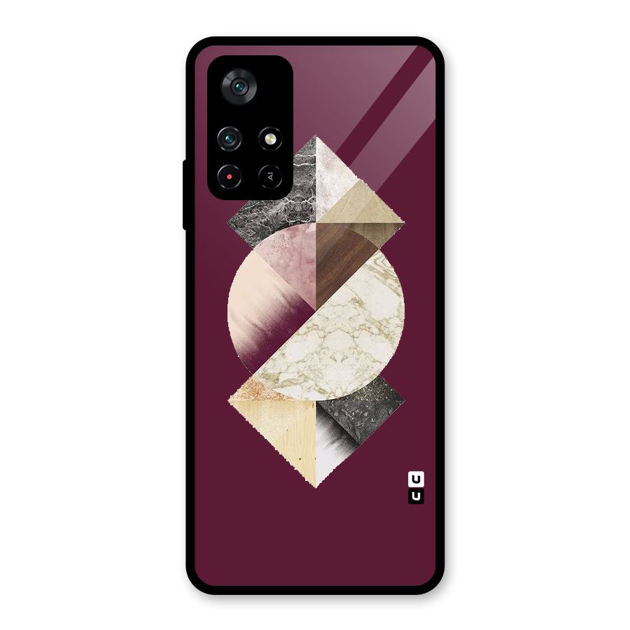 Abstract Marble Pattern Glass Back Case for Poco M4 Pro 5G