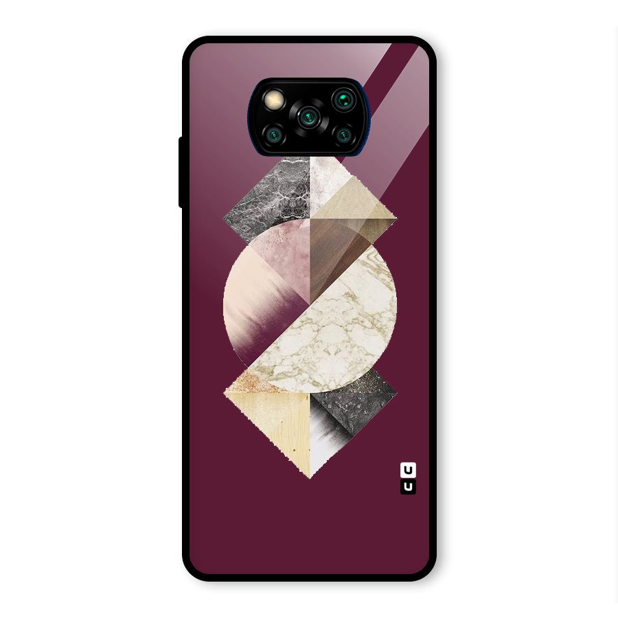 Abstract Marble Pattern Glass Back Case for Poco X3 Pro