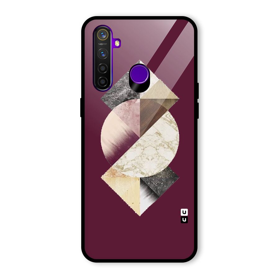 Abstract Marble Pattern Glass Back Case for Realme 5 Pro