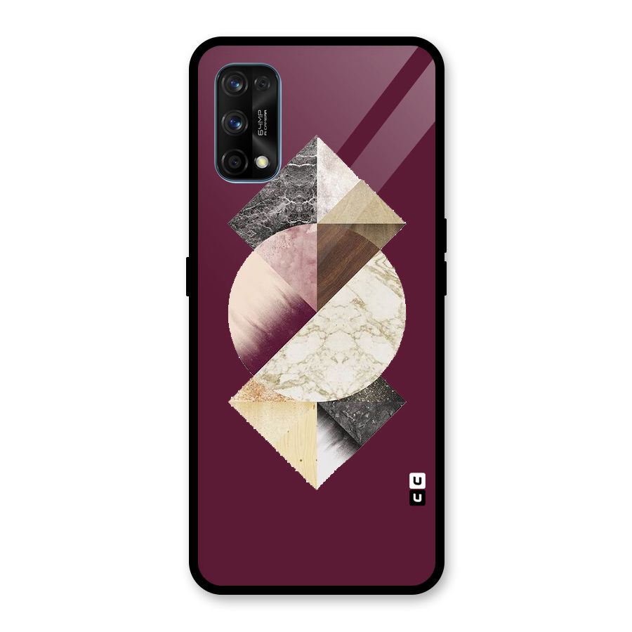 Abstract Marble Pattern Glass Back Case for Realme 7 Pro