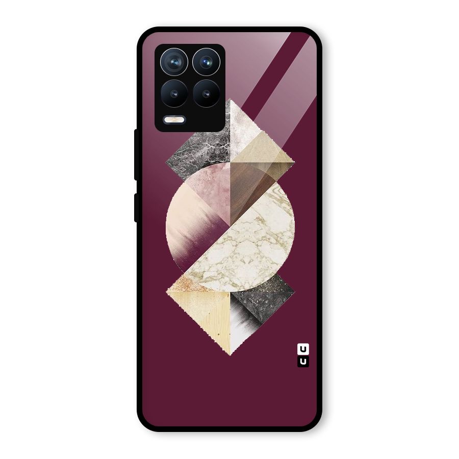 Abstract Marble Pattern Glass Back Case for Realme 8 Pro